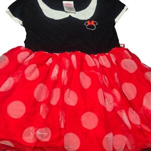 Disney Black & Red Minnie Mouse Polka Dot Casual Dress